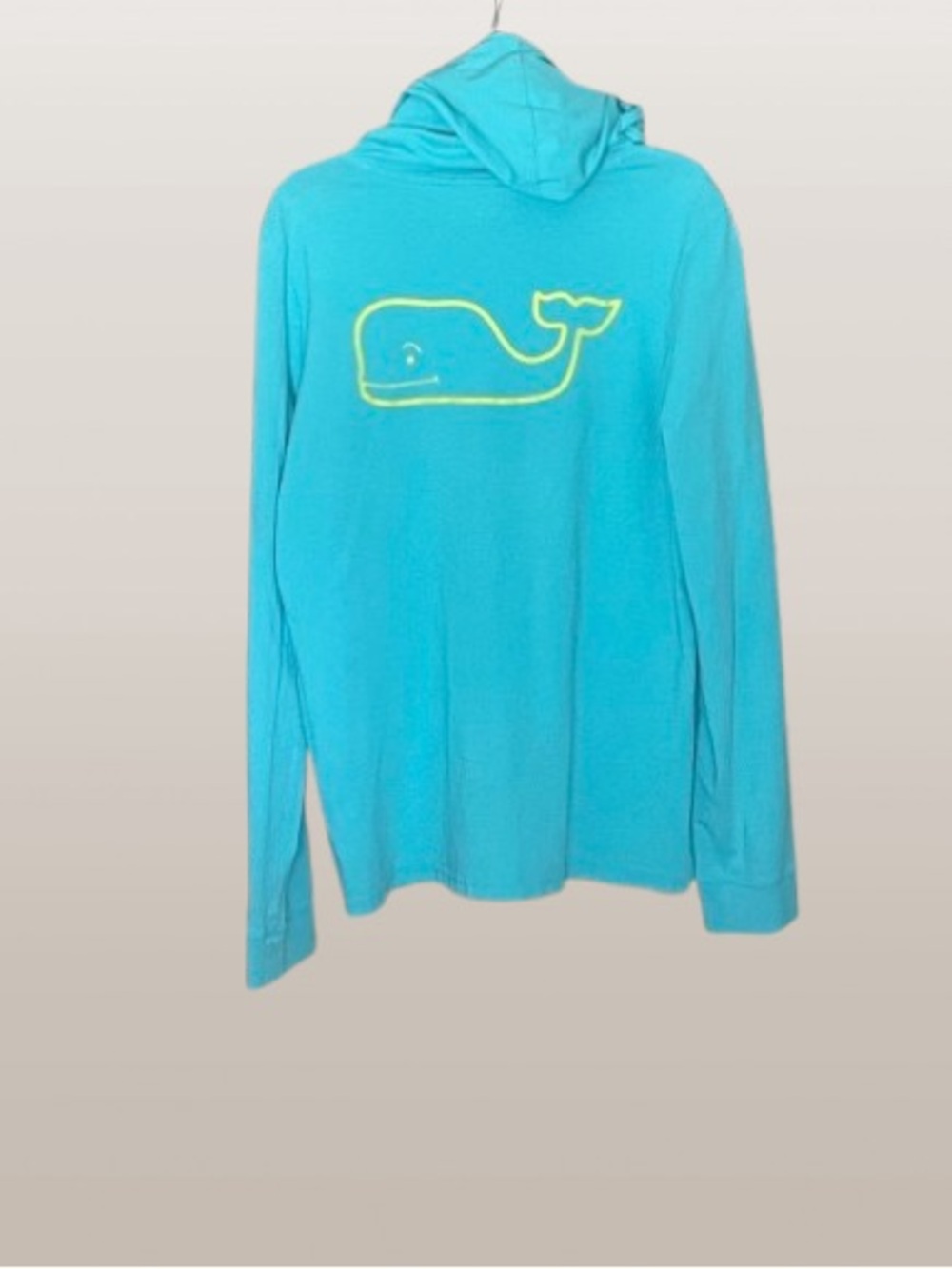 Vineyard Vines Boys Long Sleeve Hoodie Shirt Blue Whale Logo Size Large